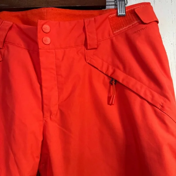 The North Face Women Orange Ski Snow Pants Size L Outdoor Adventure Snowboarding - Picture 4 of 13